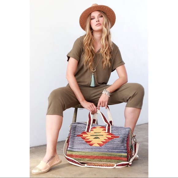 💐5⭐️Boho Chic Aztec Inspired Boston Bag - Picture 3 of 7